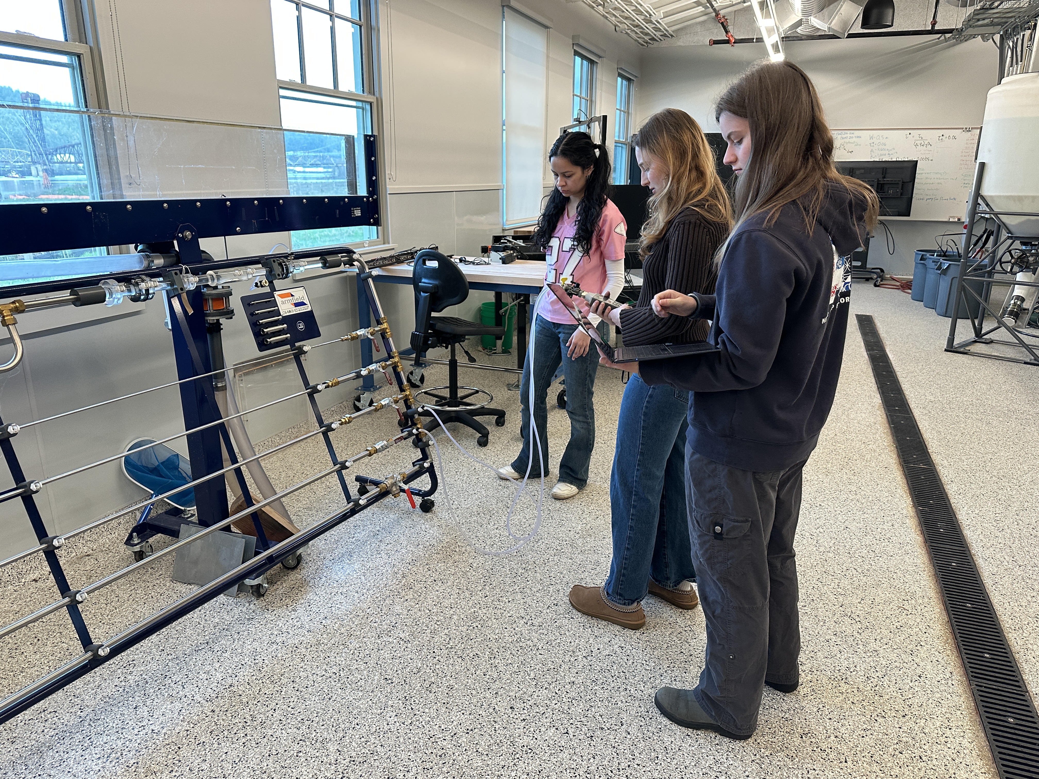 students working on pipeflow