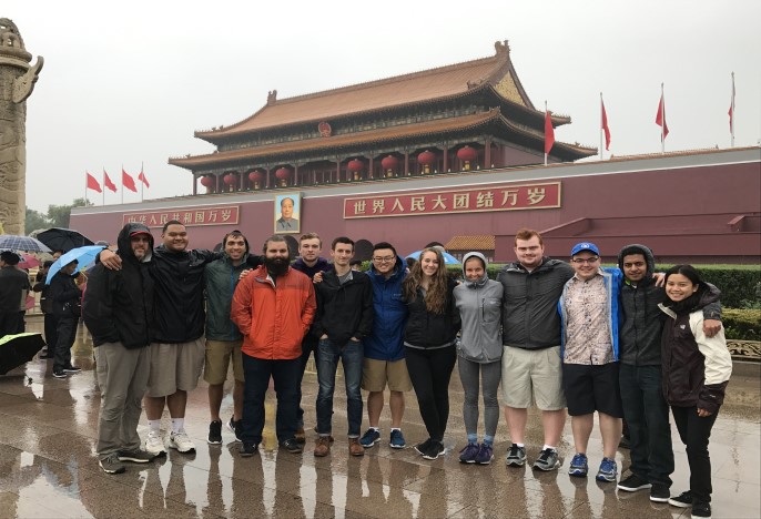 Students on China international experience