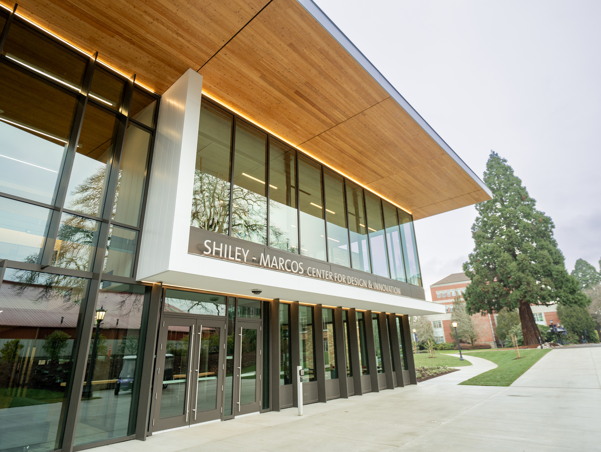 An exterior image of the Shiley Marcos Center